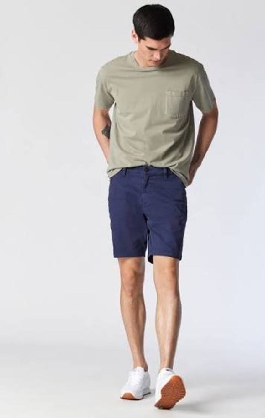 Tasso Elba 42 Men's Clothing Shorts Navy Blue Flat-front  10" inseam 100% Cotton